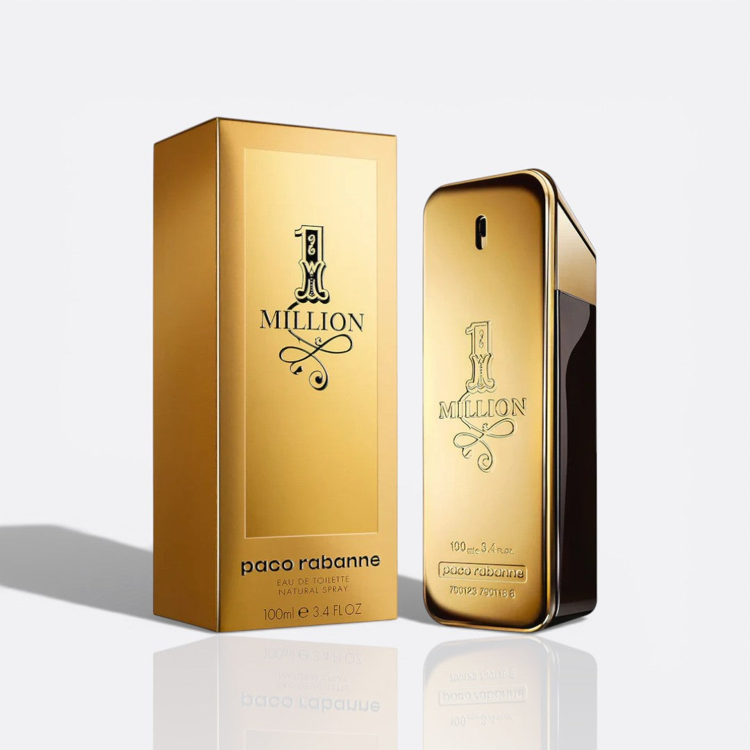 Bottle of 1 Million by Paco Rabanne – men’s perfume with leather, cinnamon, and amber notes
