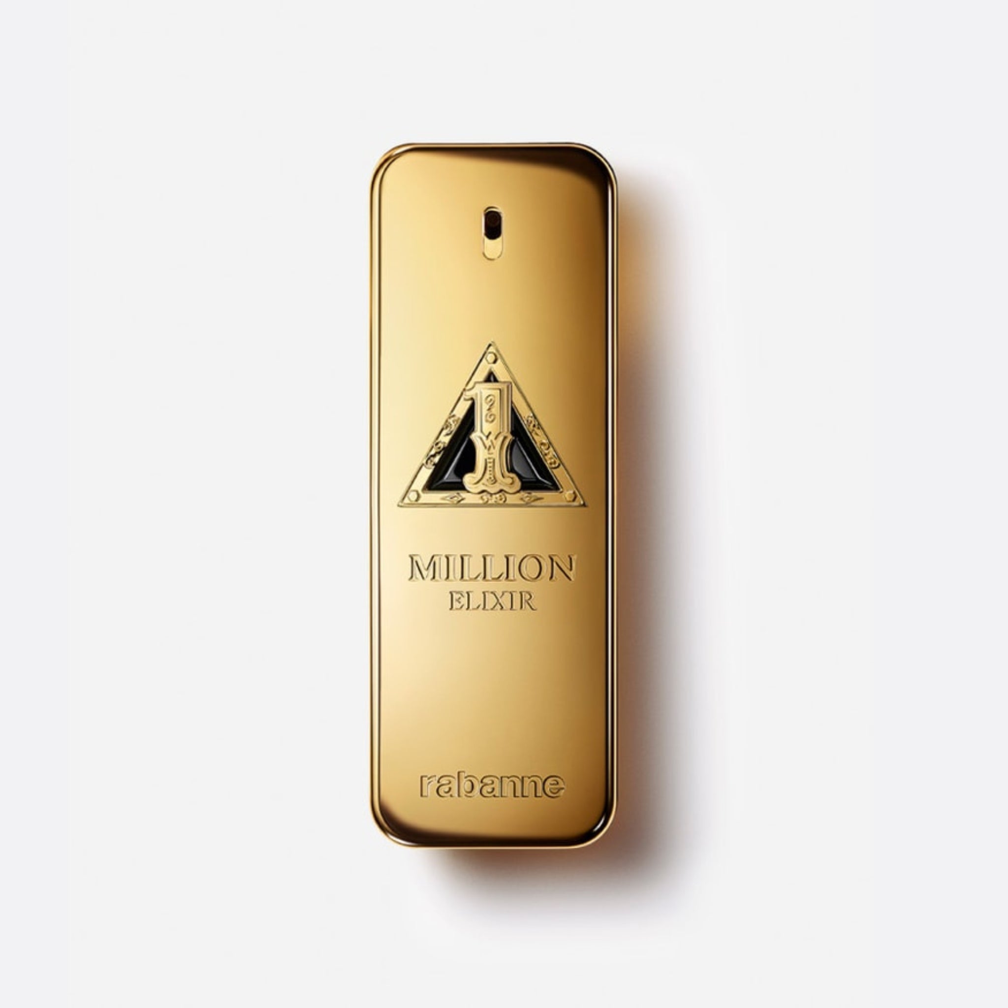 Bottle of 1 Million Elixir by Paco Rabanne – intense men’s perfume with apple, rose, and patchouli
