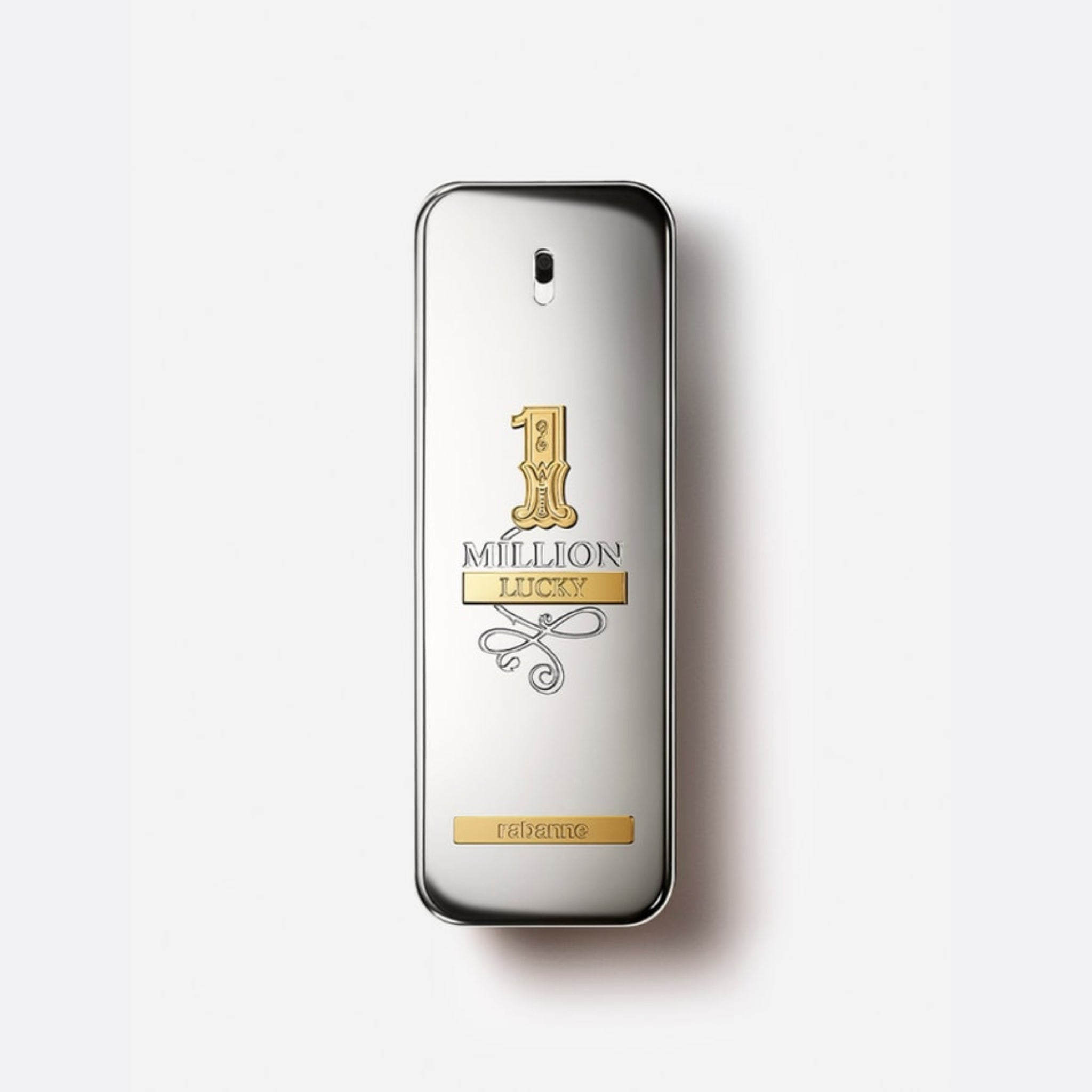 Bottle of 1 Million Lucky by Paco Rabanne – men’s perfume with hazelnut, cedarwood, and woody notes
