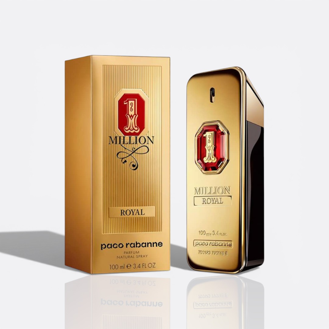 Bottle of 1 Million Royal by Paco Rabanne – spicy amber men’s perfume with rich woody notes
