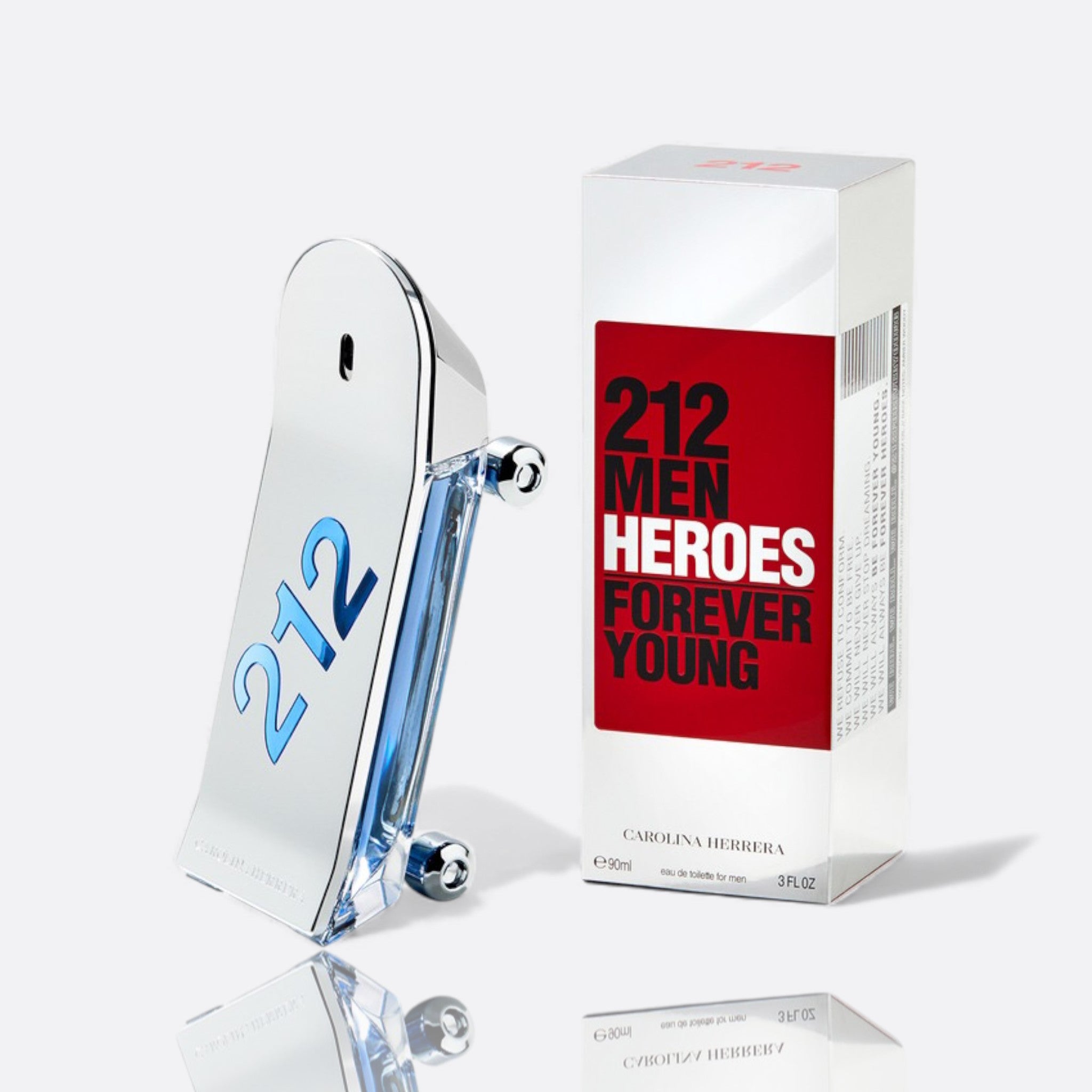 212 Heroes Eau de Toilette bottle – fresh fruity-leather fragrance for youthful and bold men