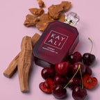 Bottle of Kayali Lovefest Burning Cherry | 48 – gourmand perfume with cherry, praline, and woody notes