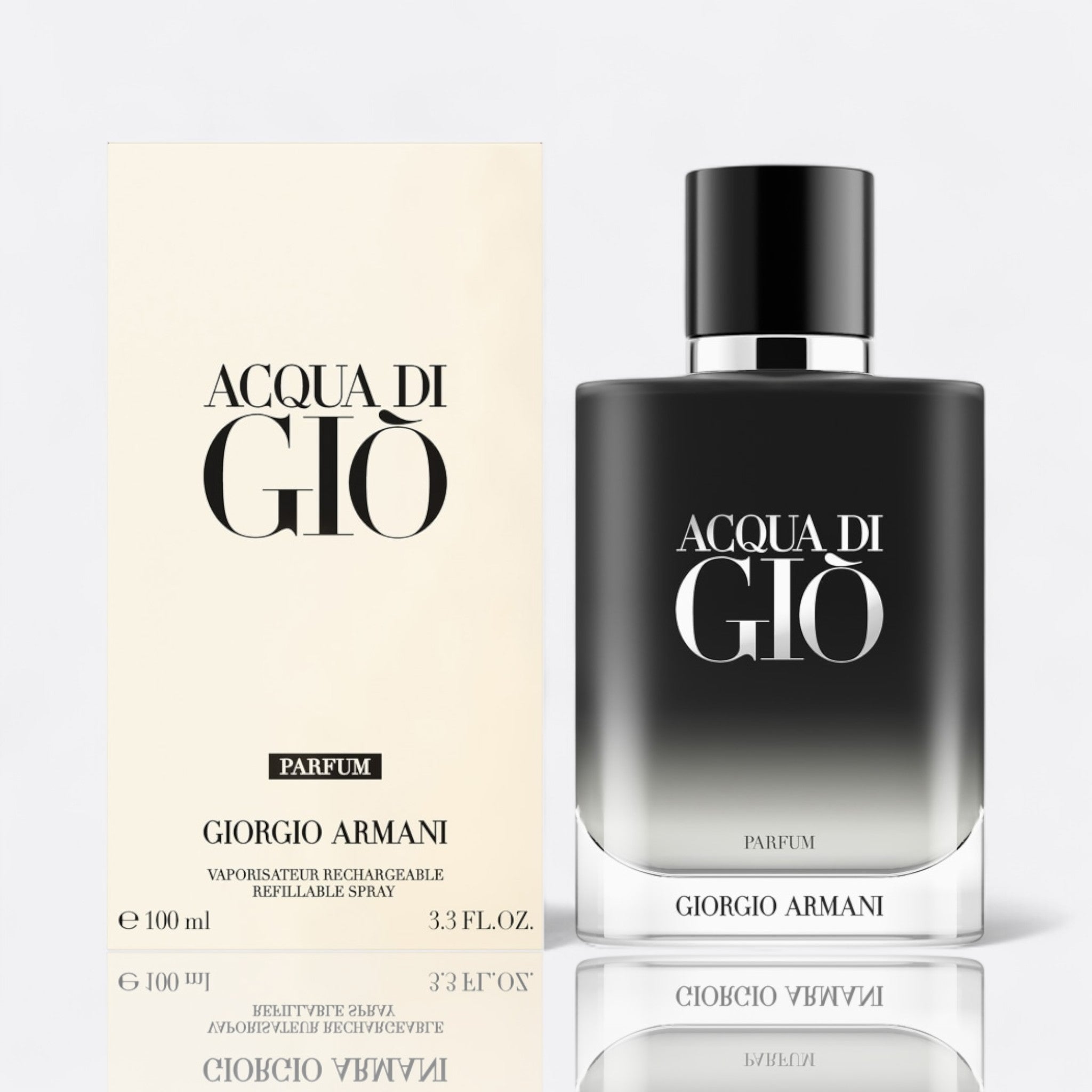 Giorgio Armani Acqua di Giò Parfum for men – bergamot sage patchouli vetiver marine accords elegant woody fragrance bottle 100 ml
