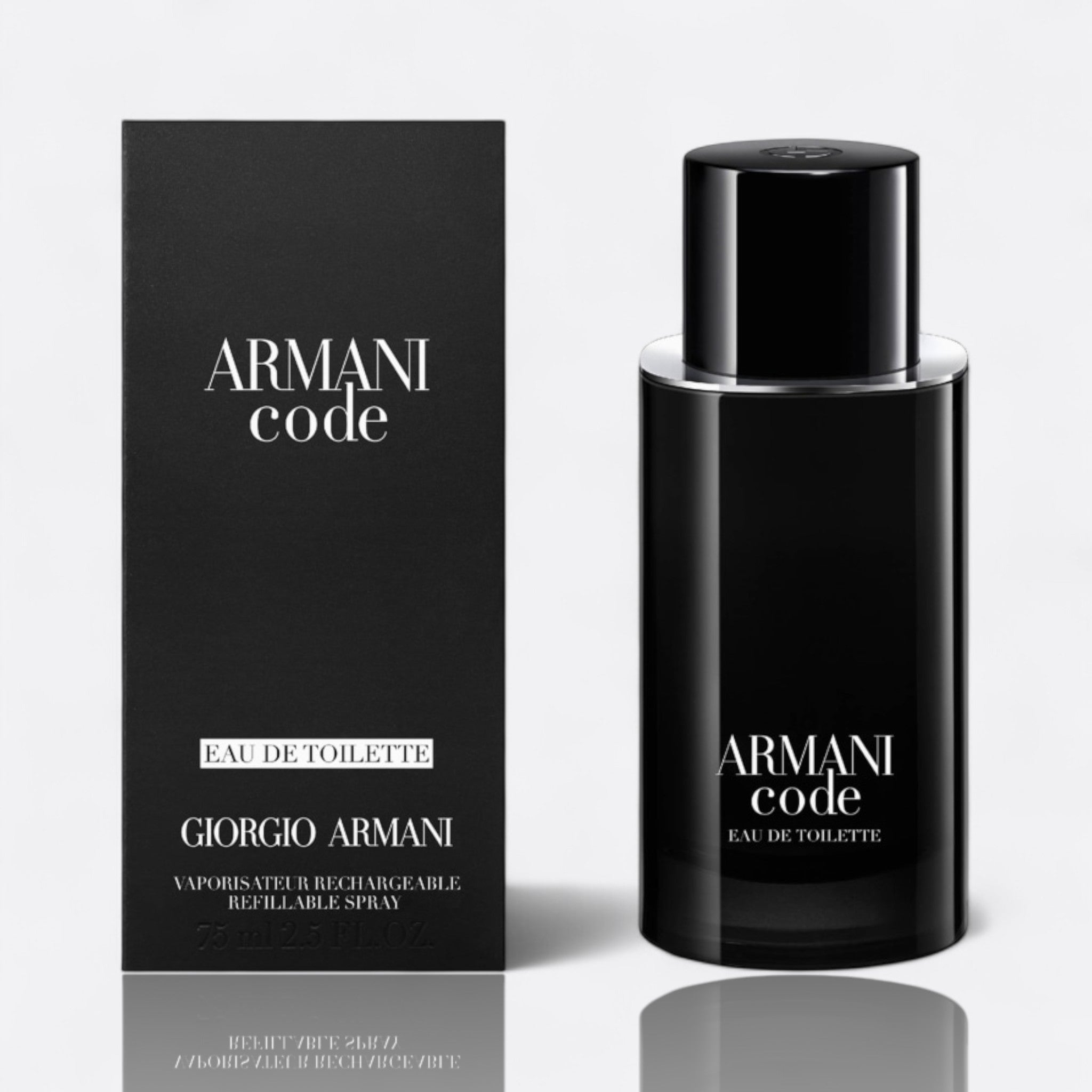 Giorgio Armani Code Eau de Toilette for men – bergamot olive blossom tonka bean guaiac wood elegant timeless fragrance bottle 75 ml