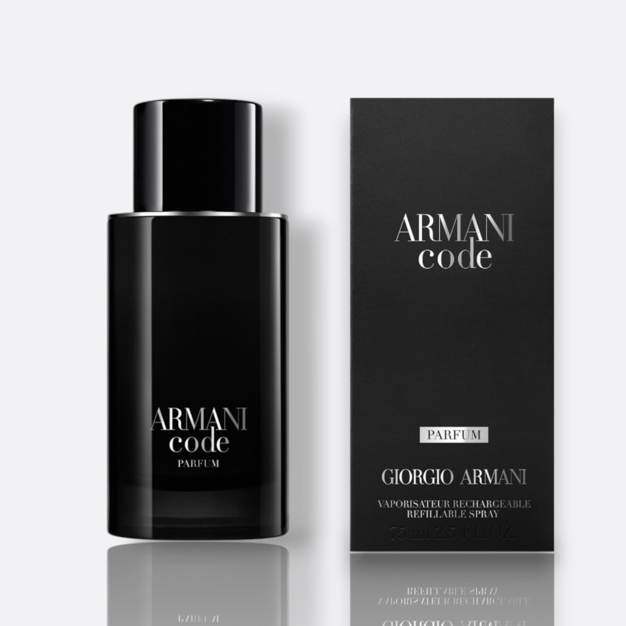 Giorgio Armani Code Eau de Parfum for men – bergamot iris tonka bean cedarwood amber elegant masculine fragrance bottle 75 ml