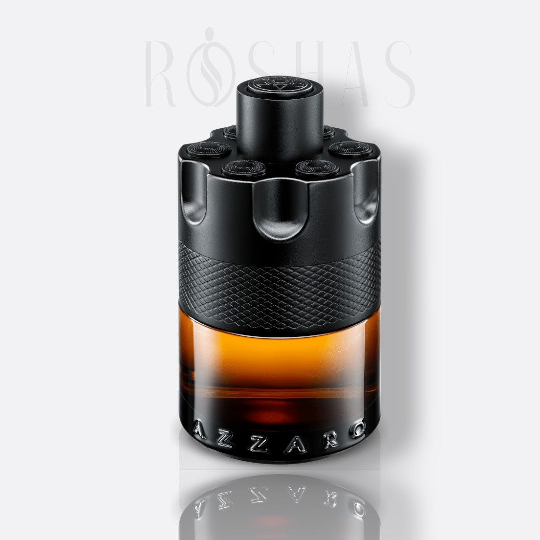 Azzaro The Most Wanted Eau de Parfum for men black barrel fragrance bottle