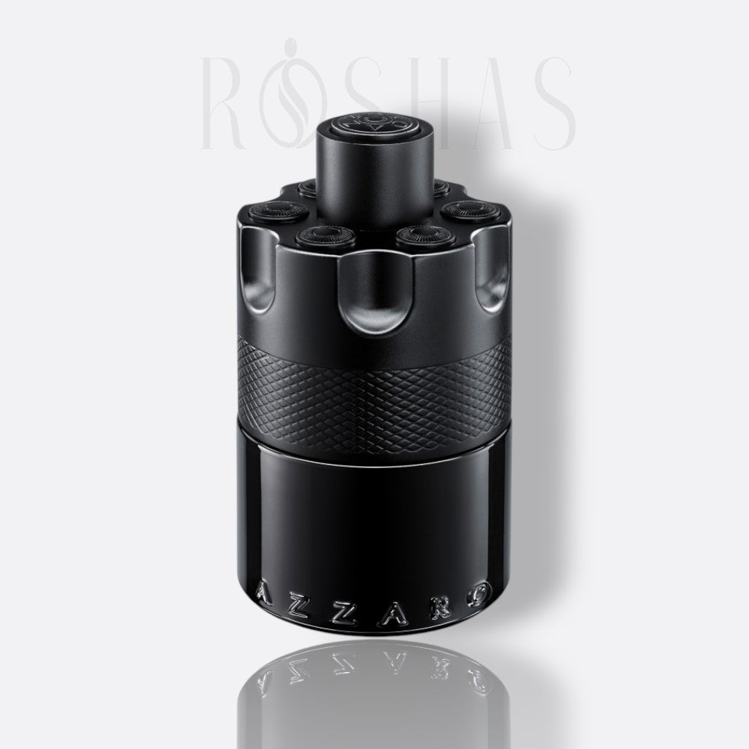 Azzaro The Most Wanted Eau de Parfum Intense for men matte black barrel fragrance bottle