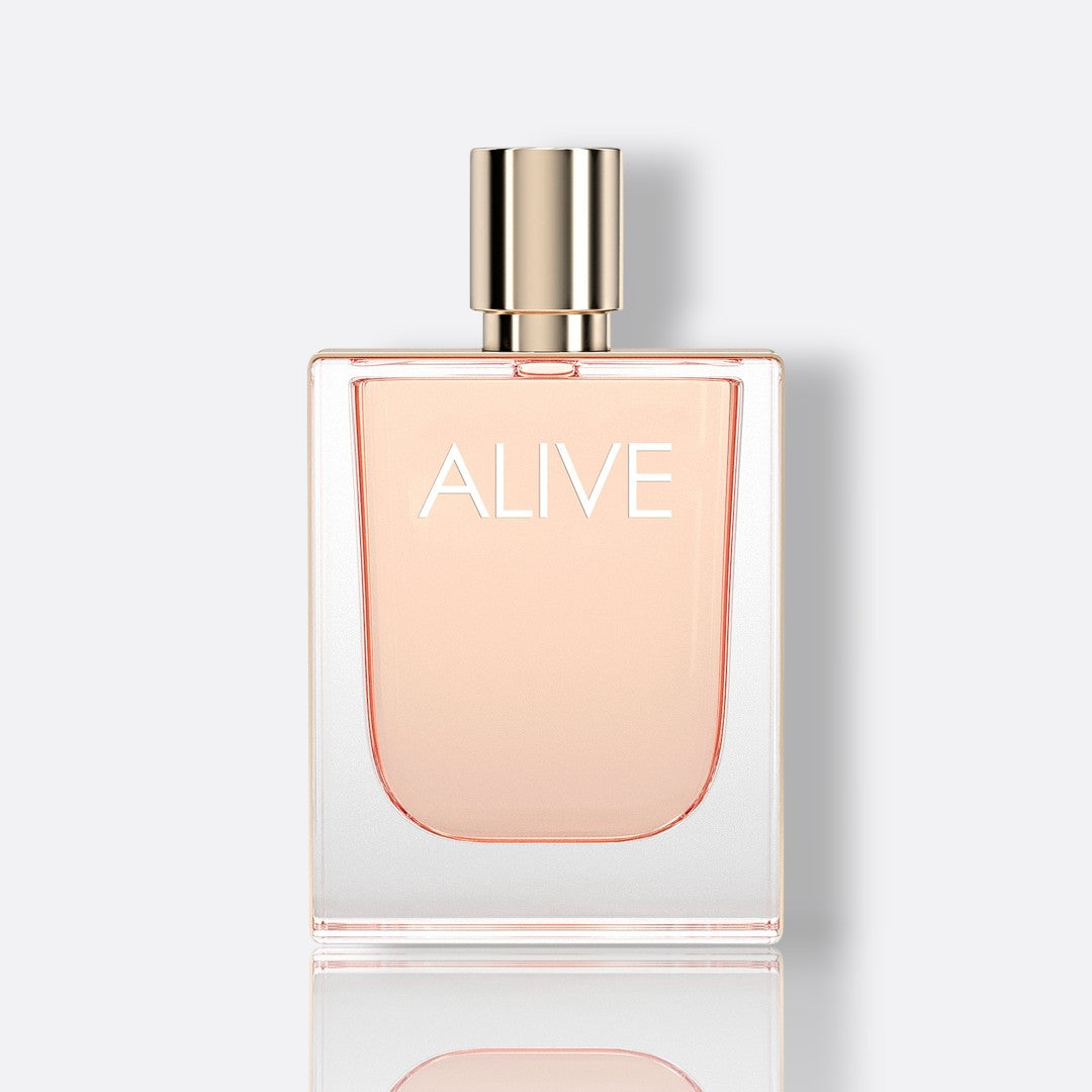 BOSS Alive Eau de Parfum fragrance bottle - a vibrant and empowering women's perfume.
