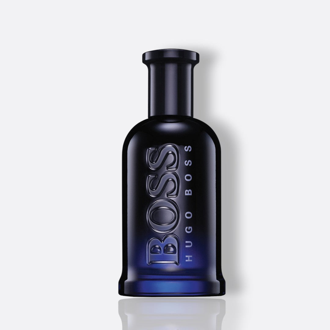 BOSS Bottled Night fragrance bottle - a bold and masculine scent for evening wear.
