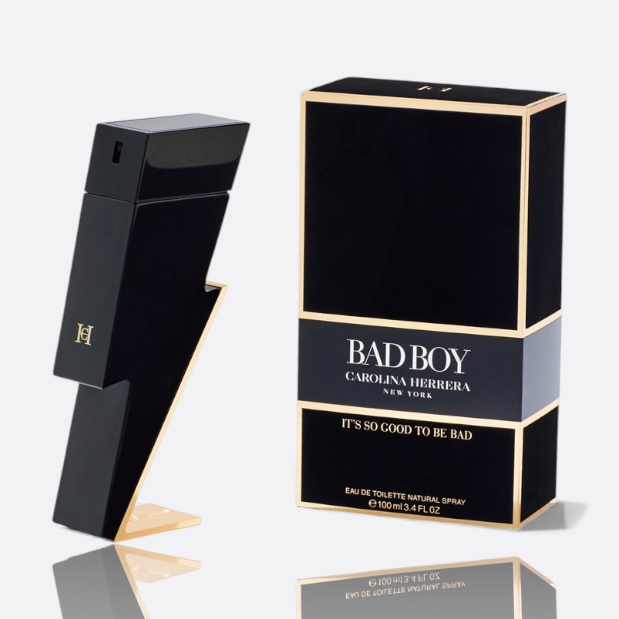 Bad Boy Eau de Toilette bottle – bold men’s fragrance with spicy, fresh, and warm notes