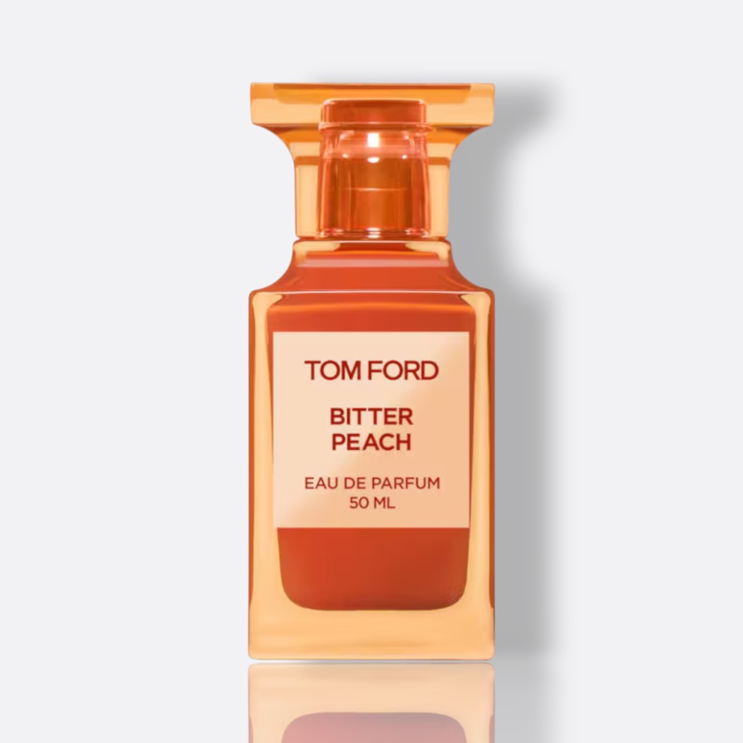 Bitter Peach Eau de Parfum – peach blood orange rum patchouli sandalwood unisex fragrance bottle
