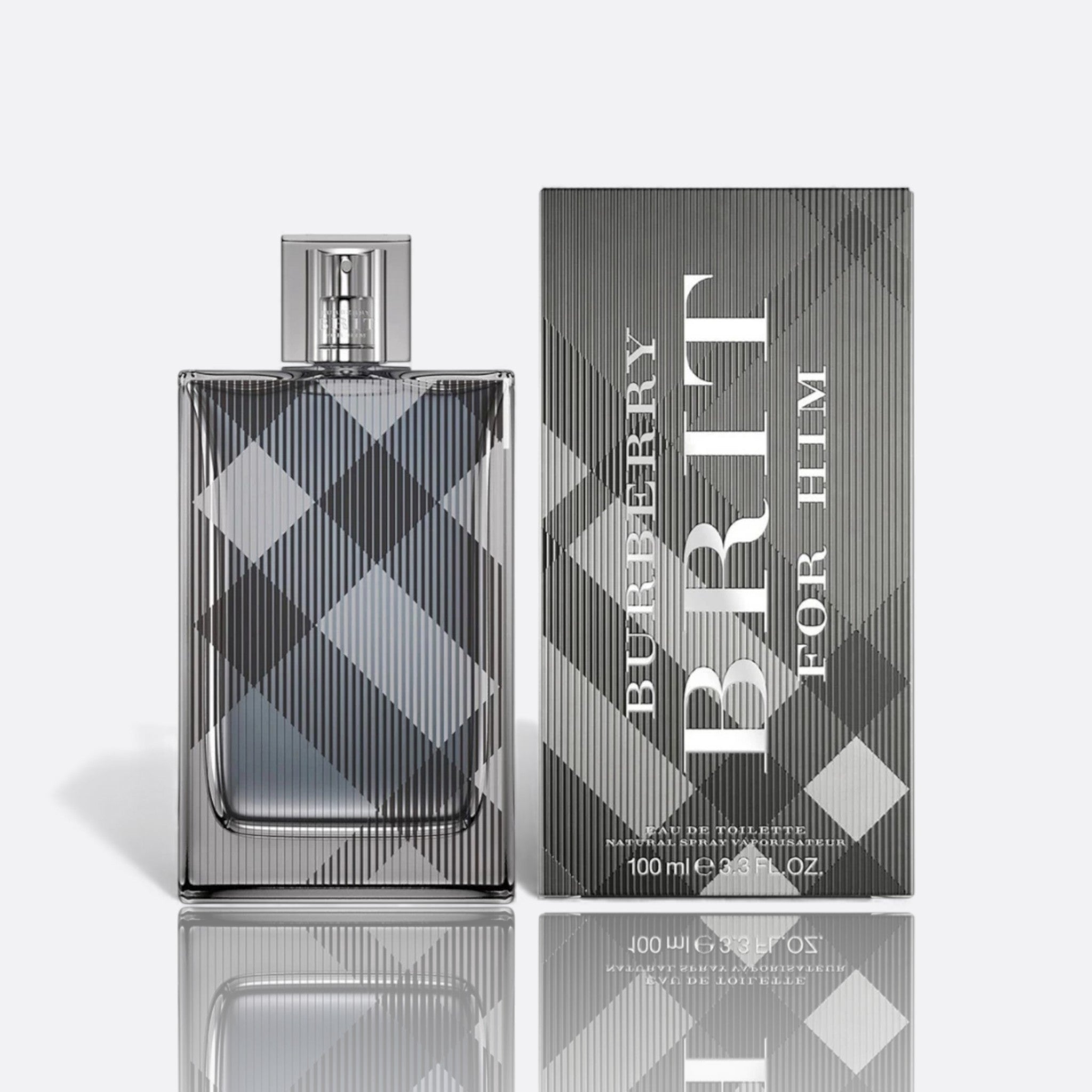 Burberry Brit For Him Eau de Toilette bottle – modern men’s fragrance with fresh, spicy, and woody notes