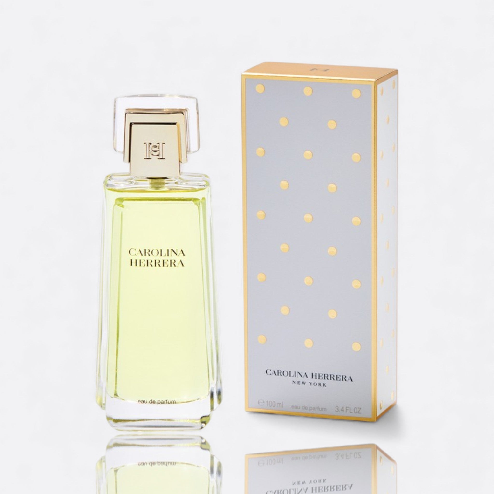 Carolina Herrera Eau de Parfum bottle – elegant women’s fragrance with floral and amber notes