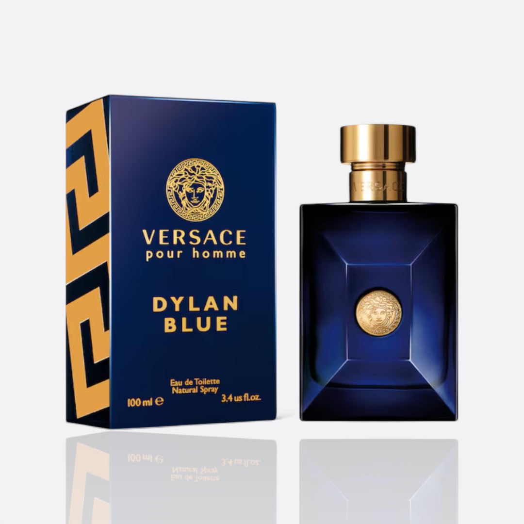Dylan Blue Pour Homme Eau de Toilette bottle – bold men’s fragrance with citrus, spice, and musky woods
