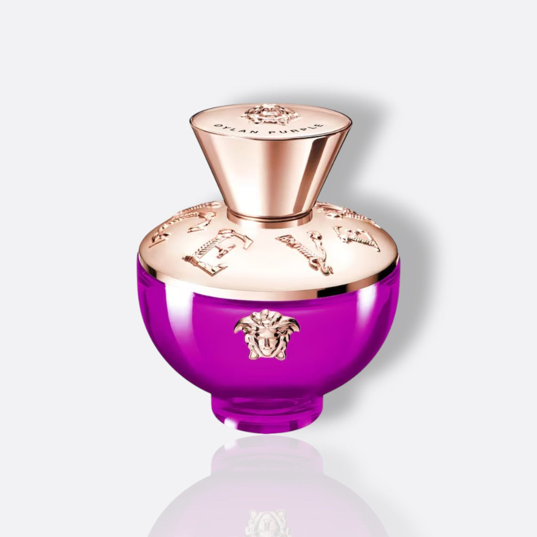 Dylan Purple Eau de Parfum bottle – bright women’s fragrance with citrus, floral, and musky notes