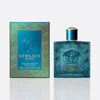 Eros Eau de Parfum bottle – seductive men’s fragrance with fresh, sweet, and woody notes