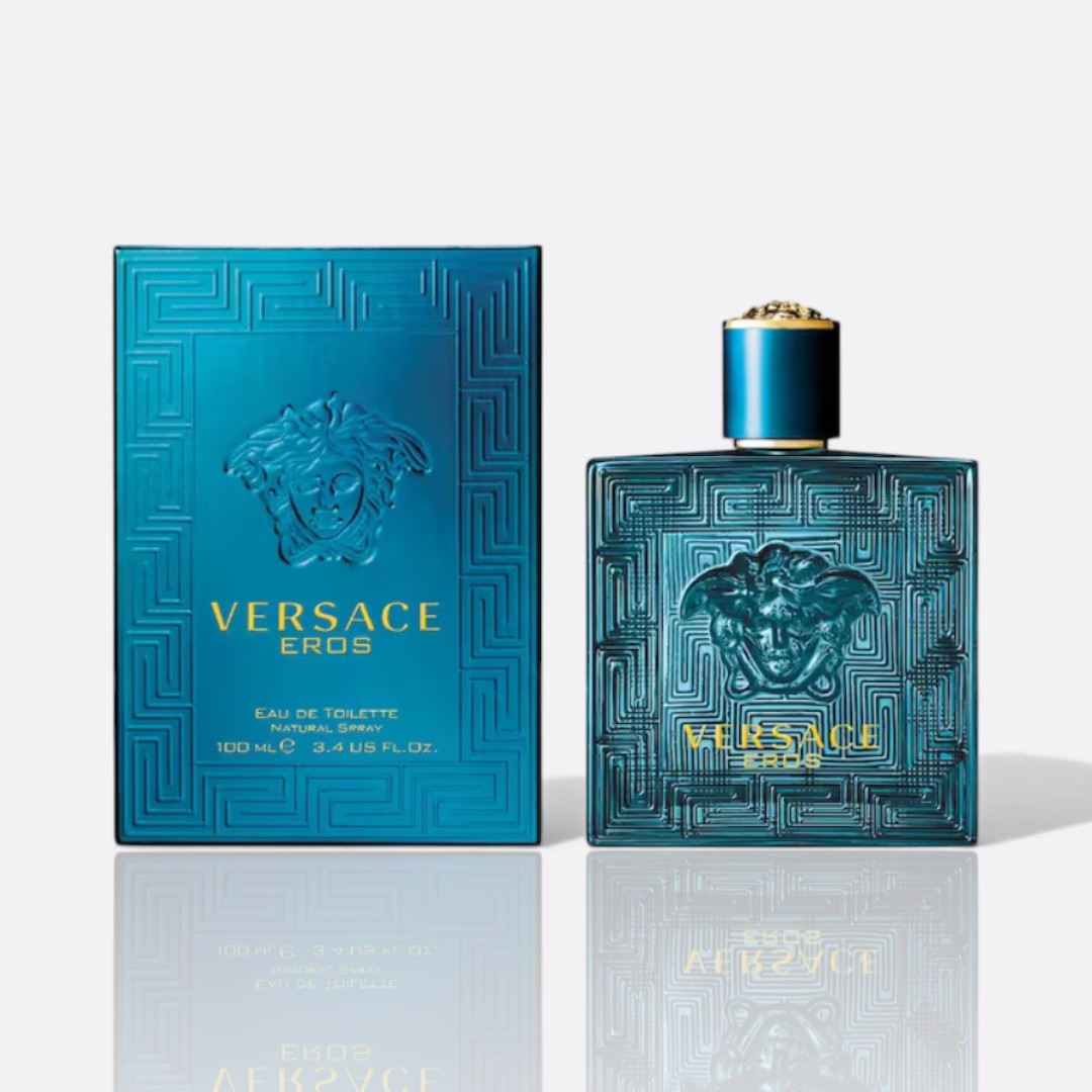 Eros Eau de Toilette bottle – bold men’s fragrance with fresh citrus and warm oriental notes