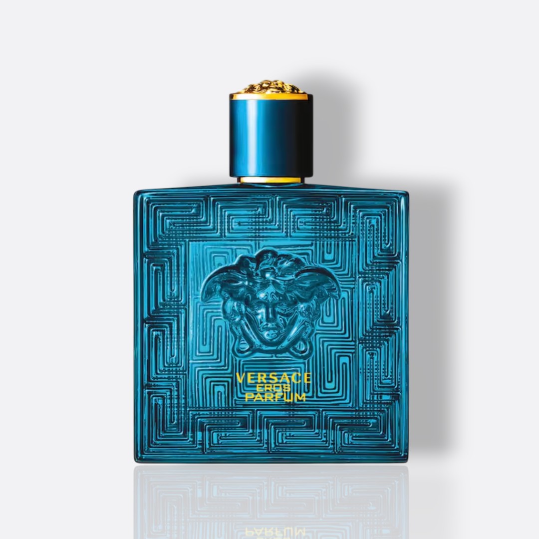 Eros Parfum bottle – intense men’s fragrance with fresh, woody, and ambery notes