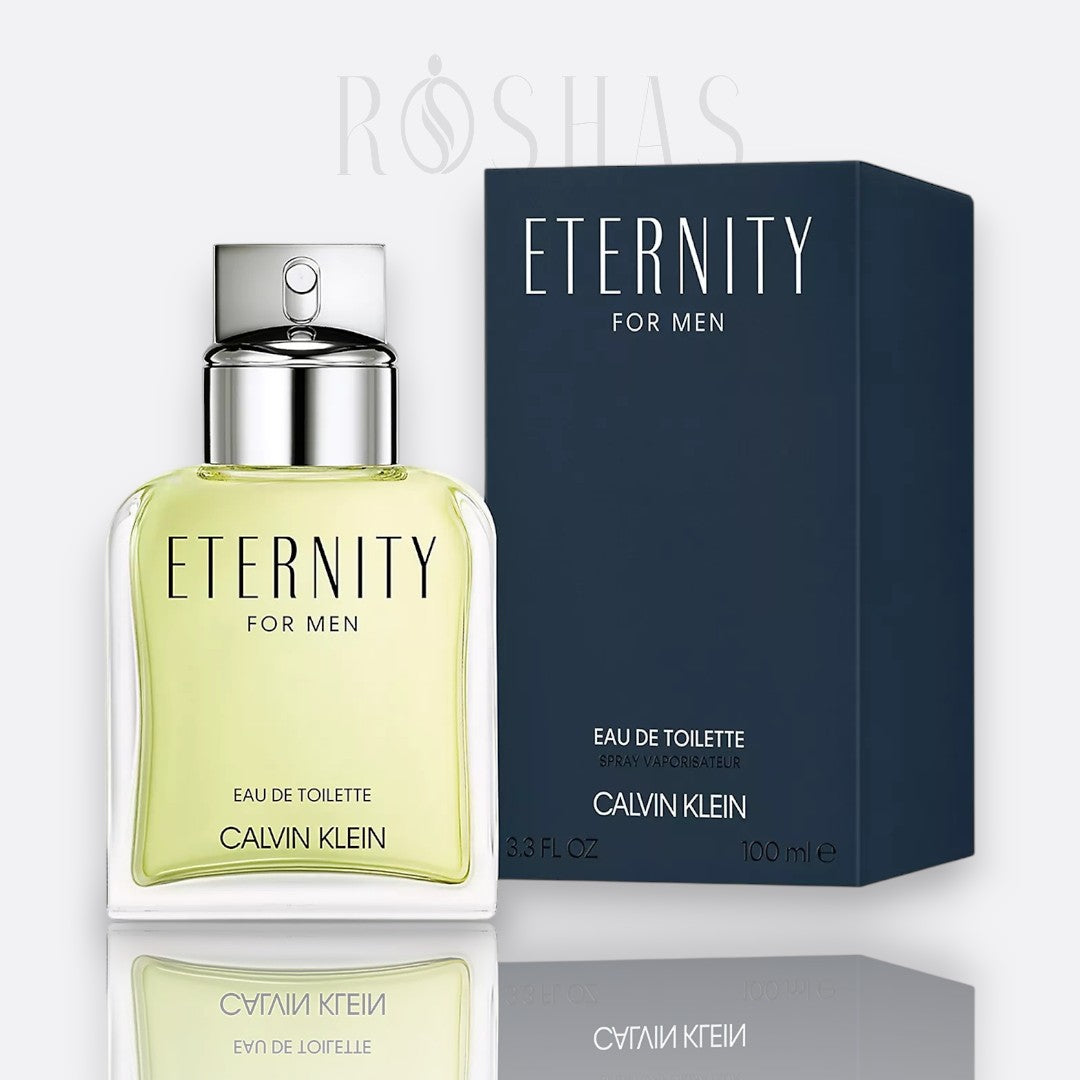 Calvin Klein Eternity for Men Eau de Toilette classic glass fragrance bottle