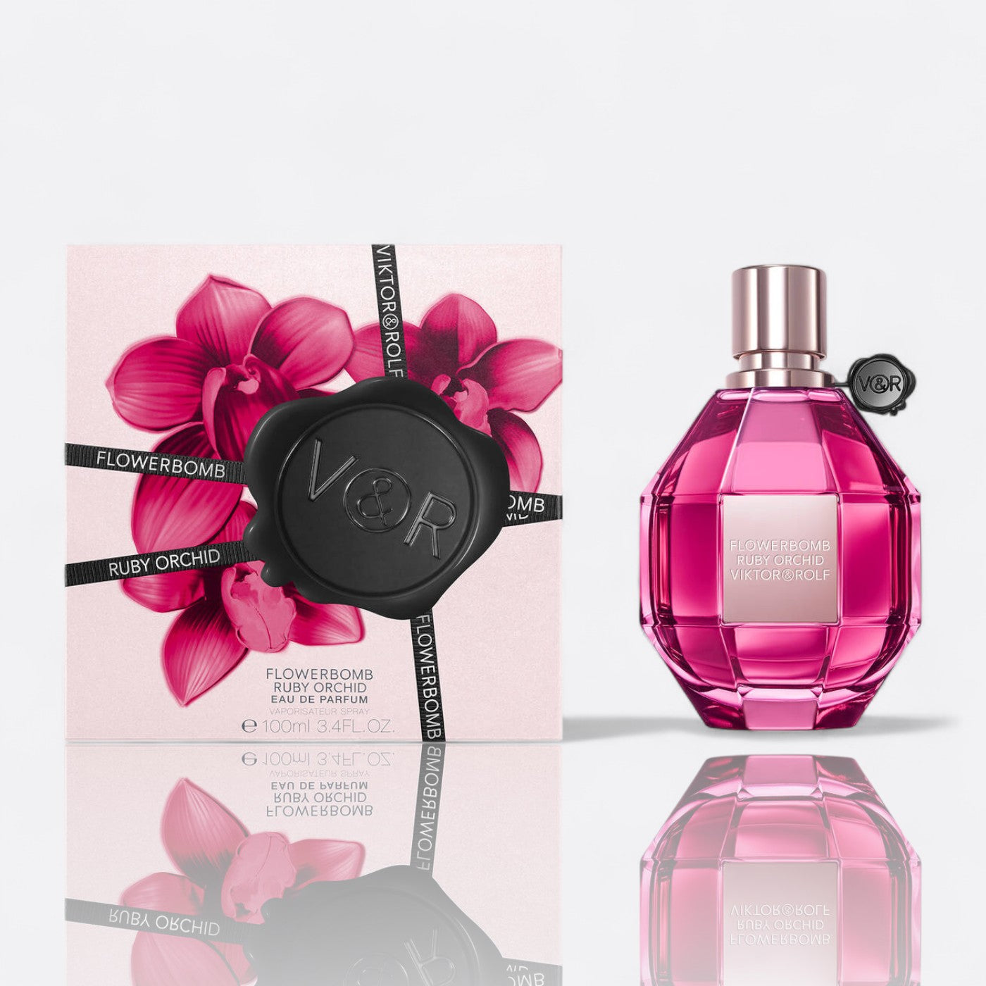Flowerbomb Ruby Orchid Eau de Parfum – peach accord ruby orchid vanilla bean sweet fruity feminine fragrance bottle
