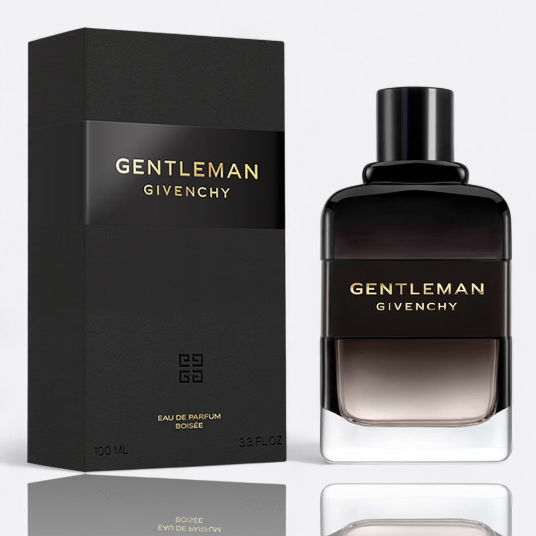 Gentleman Givenchy Boisée Eau de Parfum for men – sandalwood iris cocoa warm woody masculine fragrance bottle
