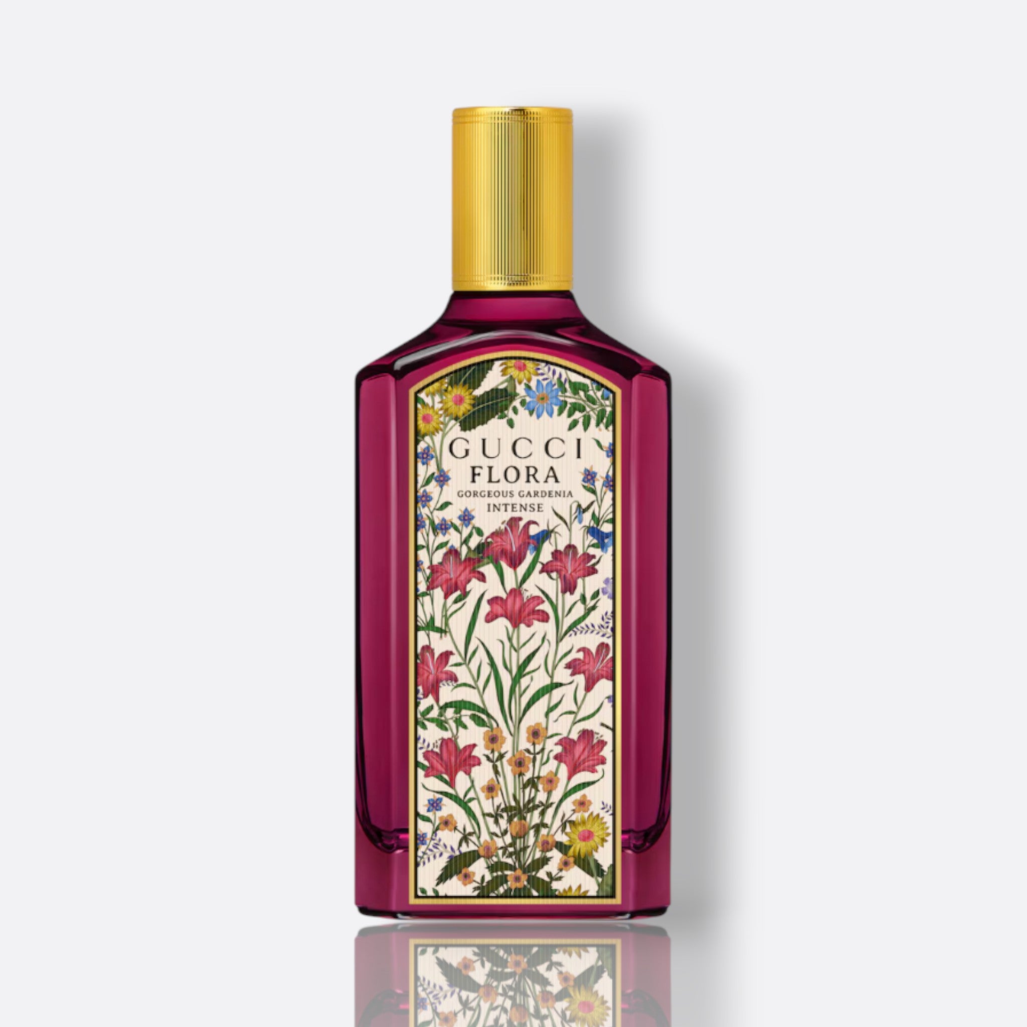 Gucci Flora Gorgeous Gardenia Intense Eau de Parfum for women – gardenia jasmine pear blossom brown sugar intense floral feminine fragrance bottle 100 ml