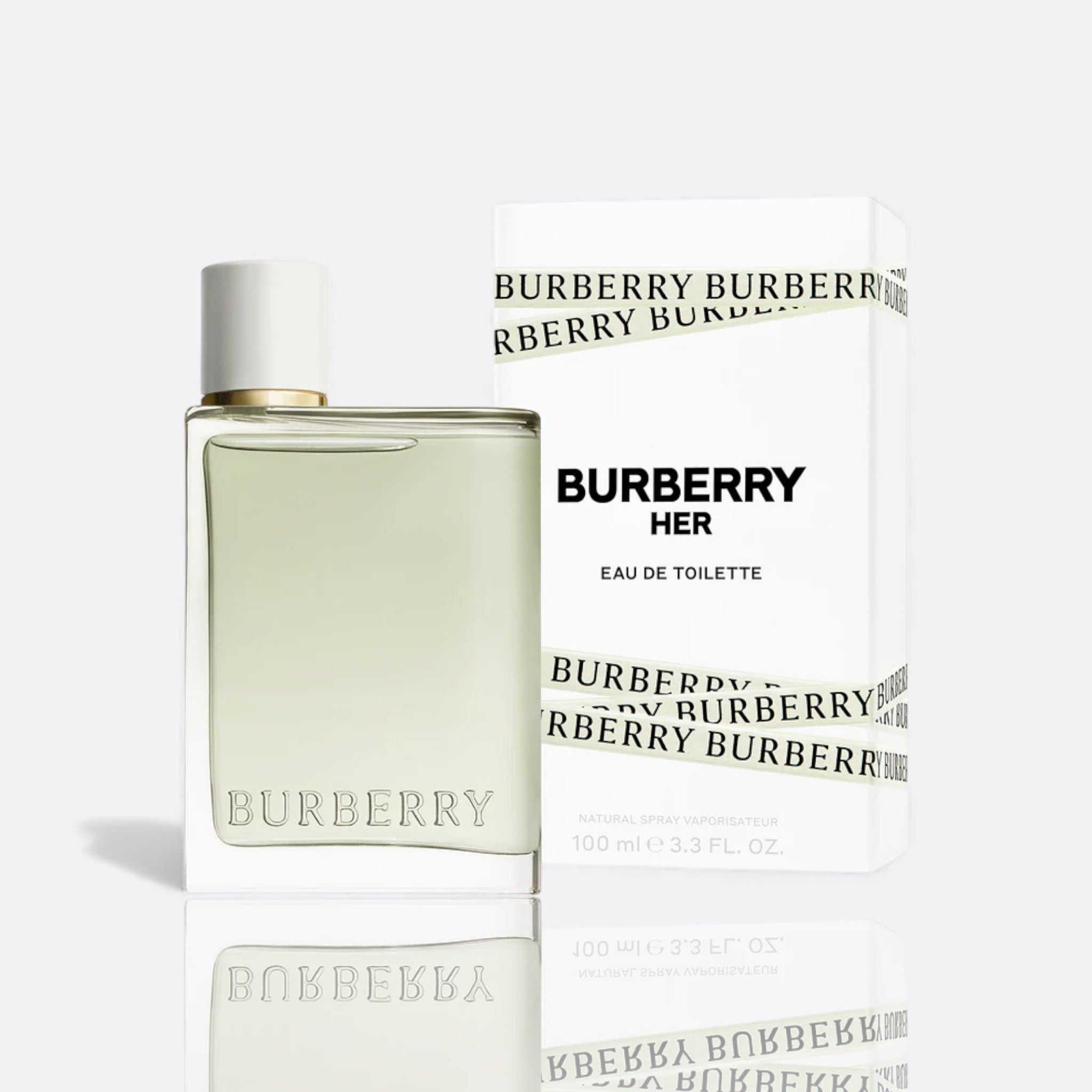 Her Eau de Toilette bottle – bright floral fragrance with green pear, peony, and musk notes for women