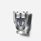 Bottle of Invictus Platinum by Paco Rabanne – men’s perfume with grapefruit, mint, and patchouli notes
