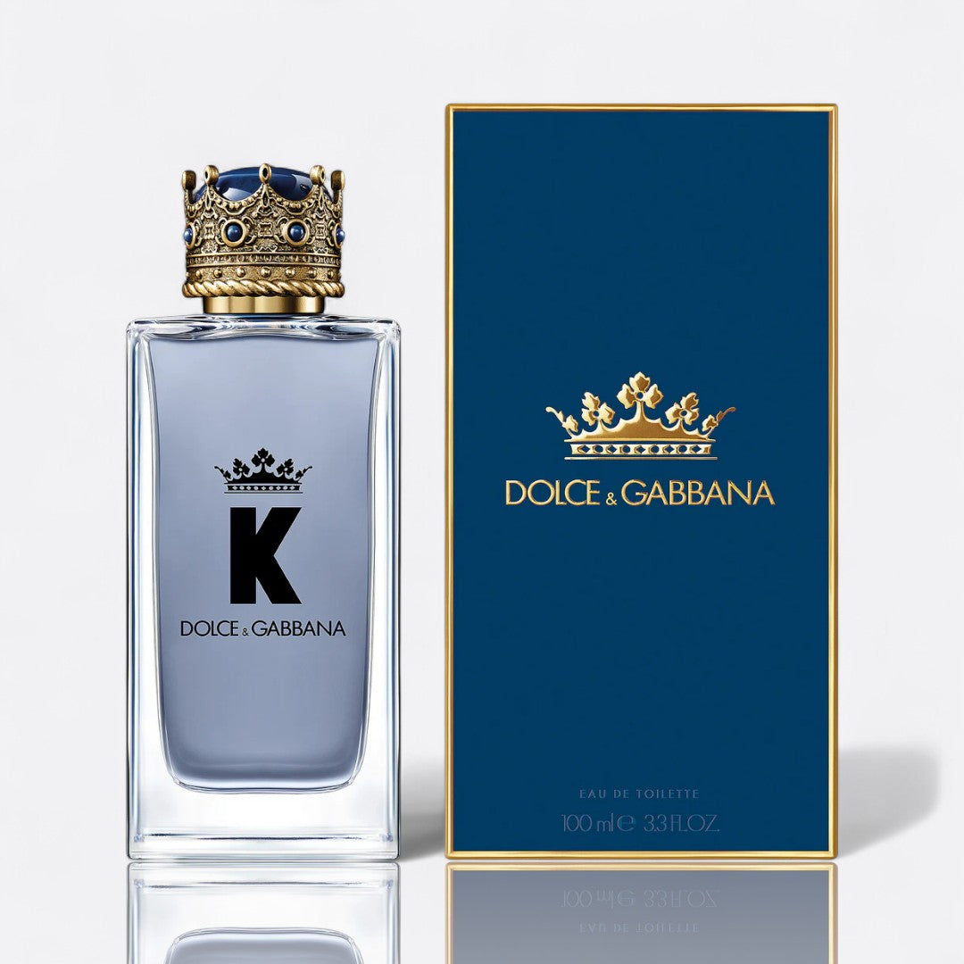K by Dolce & Gabbana Eau de Toilette for men – citrus juniper cedarwood fresh charismatic masculine fragrance bottle