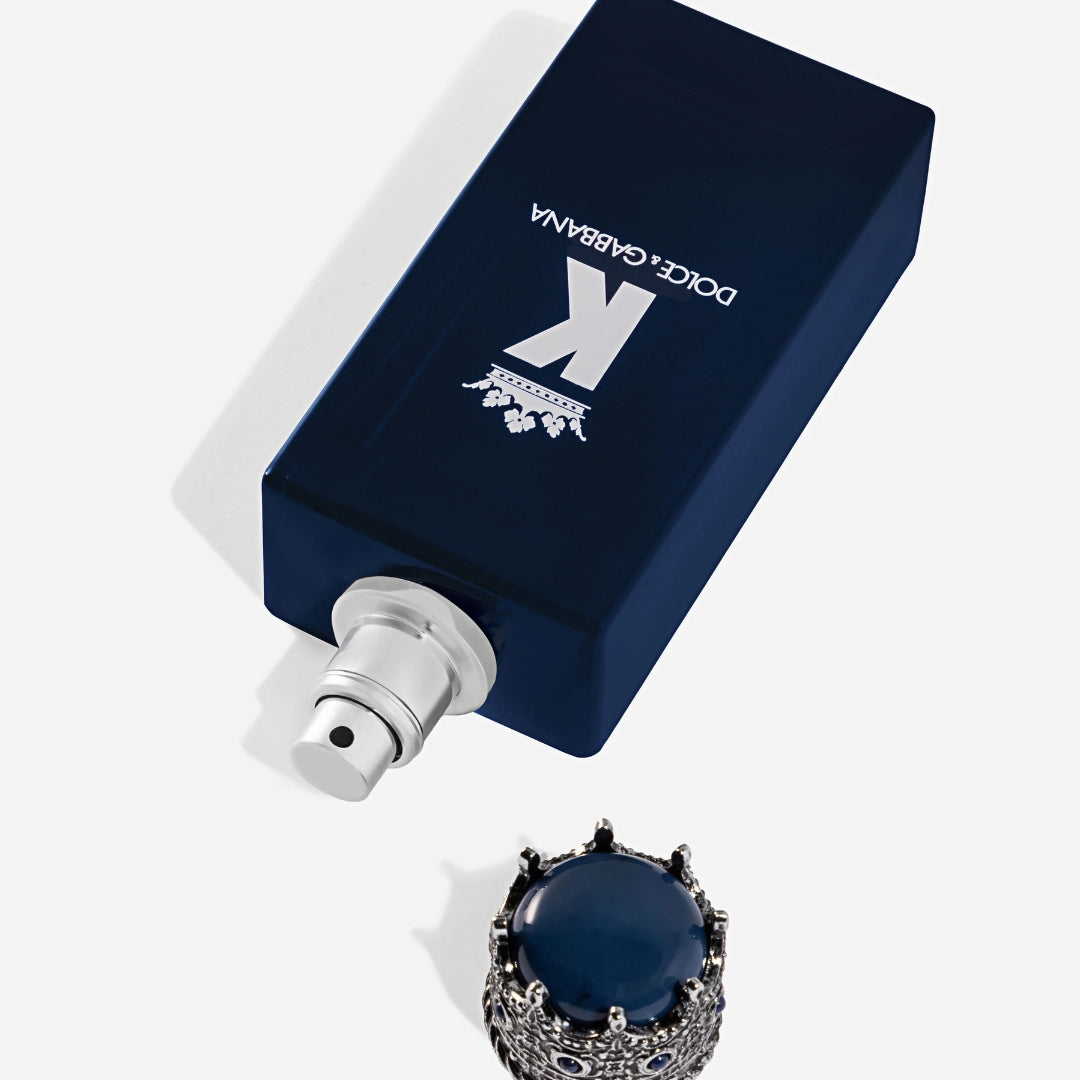 K by Dolce & Gabbana Parfum for men – fig patchouli cedarwood intense refined masculine fragrance bottle