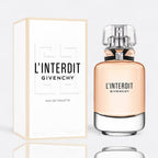 Givenchy L’Interdit Eau de Toilette for women – orange blossom tuberose floral fresh elegant feminine fragrance bottle