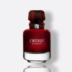 Givenchy L’Interdit Rouge Eau de Parfum for women – tuberose jasmine spicy red chili warm woods bold feminine fragrance bottle