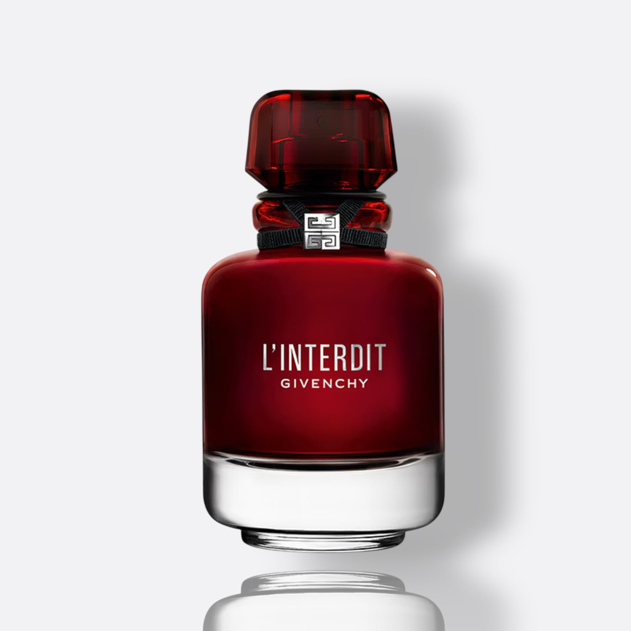Givenchy L’Interdit Rouge Eau de Parfum for women – tuberose jasmine spicy red chili warm woods bold feminine fragrance bottle