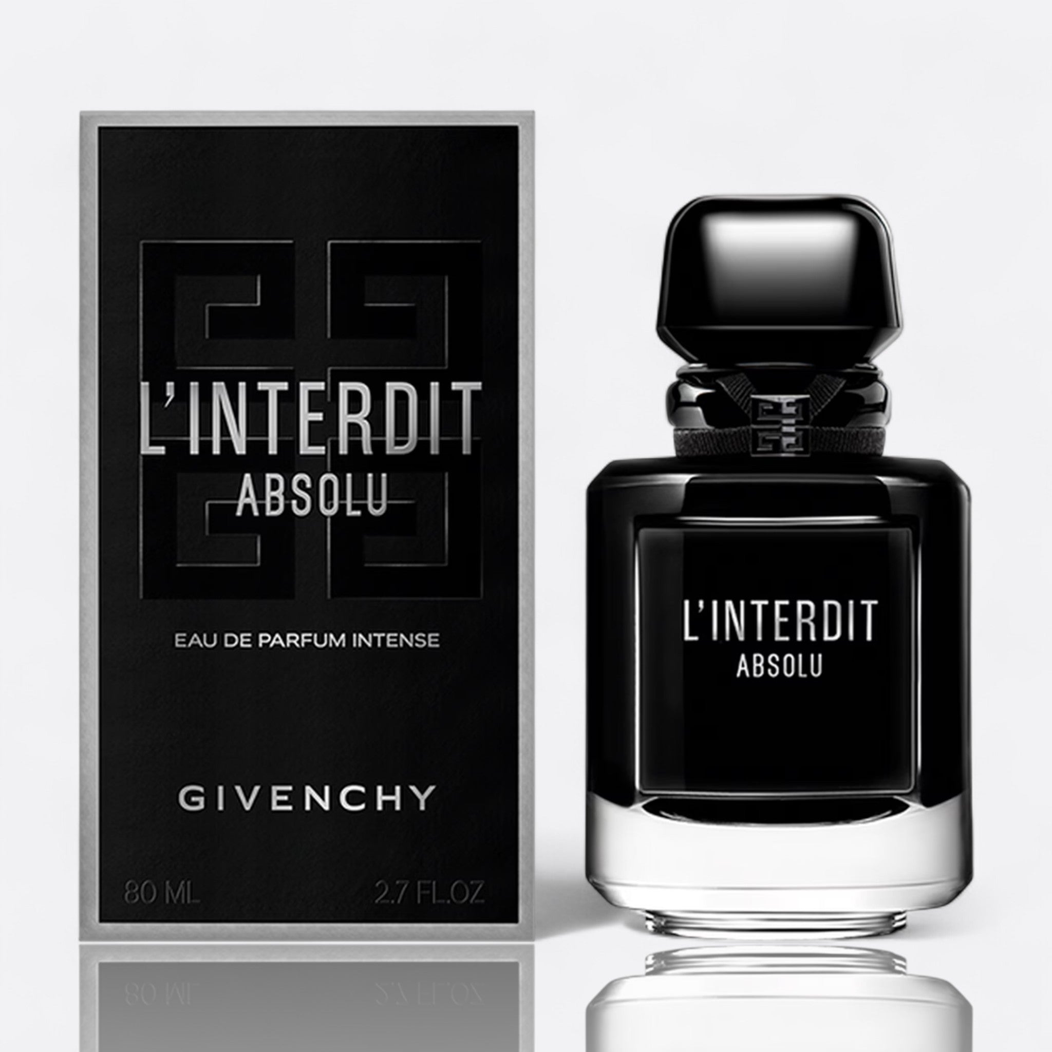 Givenchy L’Interdit Absolu Eau de Parfum Intense for women – tuberose jasmine smoky woods deep seductive feminine fragrance bottle