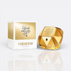 Bottle of Lady Million by Paco Rabanne – floral women’s perfume with jasmine, honey, and orange blossom
