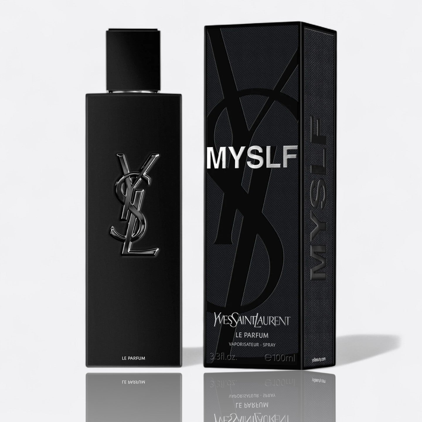 Yves Saint Laurent MYSLF Le Parfum for men – black pepper orange blossom vanilla bourbon woods intense masculine fragrance bottle