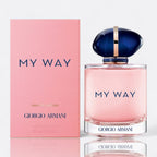 Giorgio Armani My Way Eau de Parfum for women – orange blossom jasmine vanilla cedarwood bright elegant fragrance bottle 90 ml