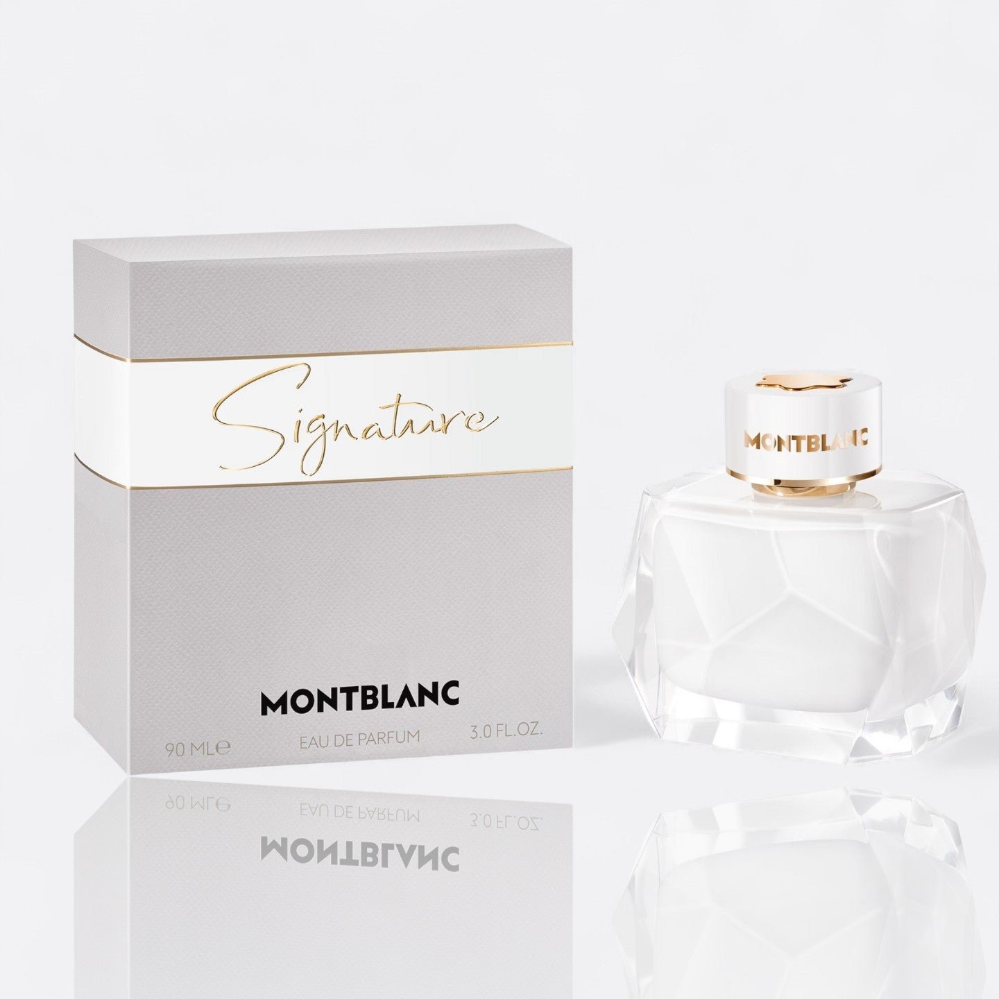 Montblanc Signature Eau de Parfum for women – clementine magnolia vanilla white musk elegant creamy fragrance bottle