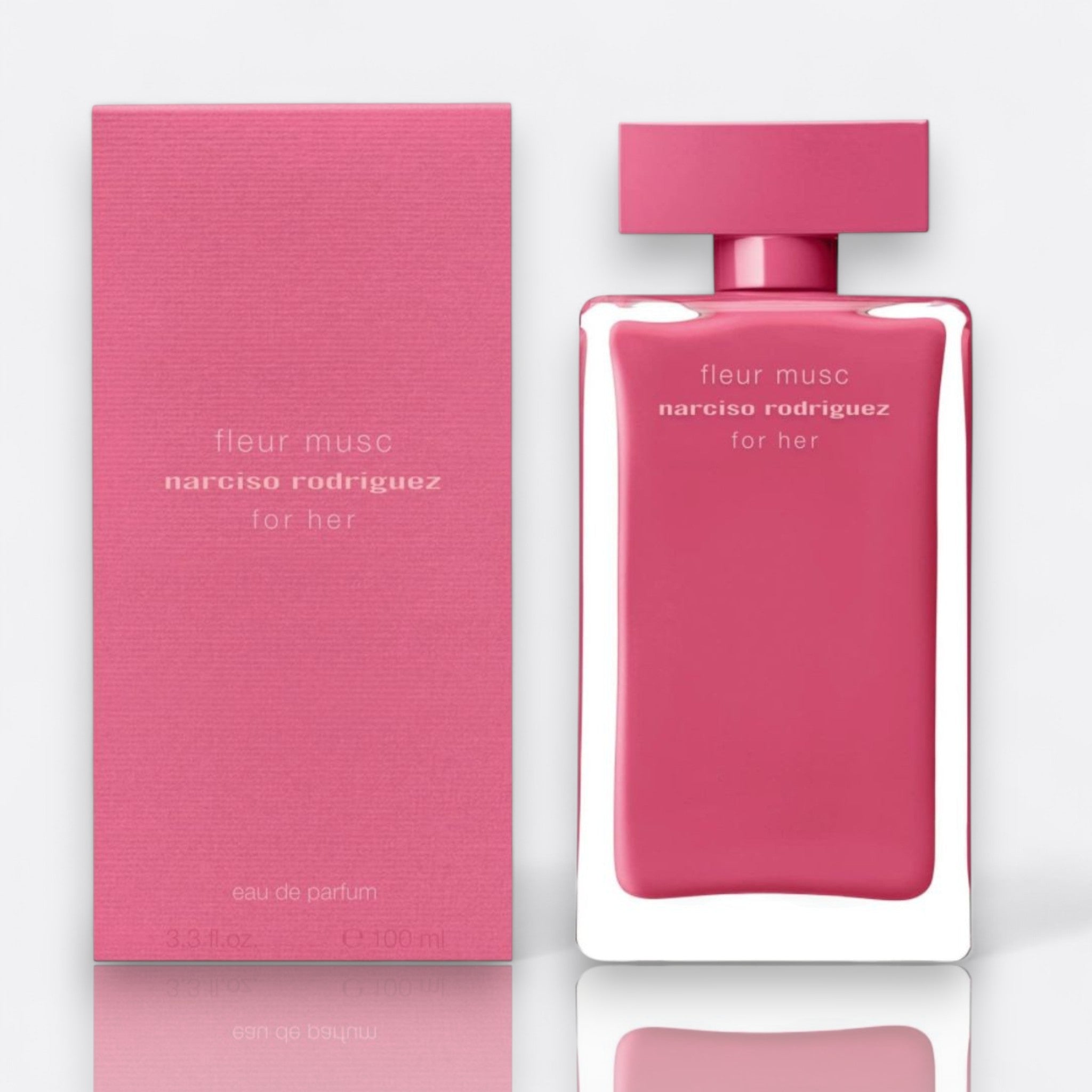 Narciso Rodriguez For Her Fleur Musc Eau de Parfum for women – rose peony musk pink pepper vibrant feminine fragrance bottle