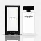 Narciso Rodriguez For Her Pure Musc Eau de Parfum for women – pure musk white florals cashmeran clean modern feminine fragrance bottle