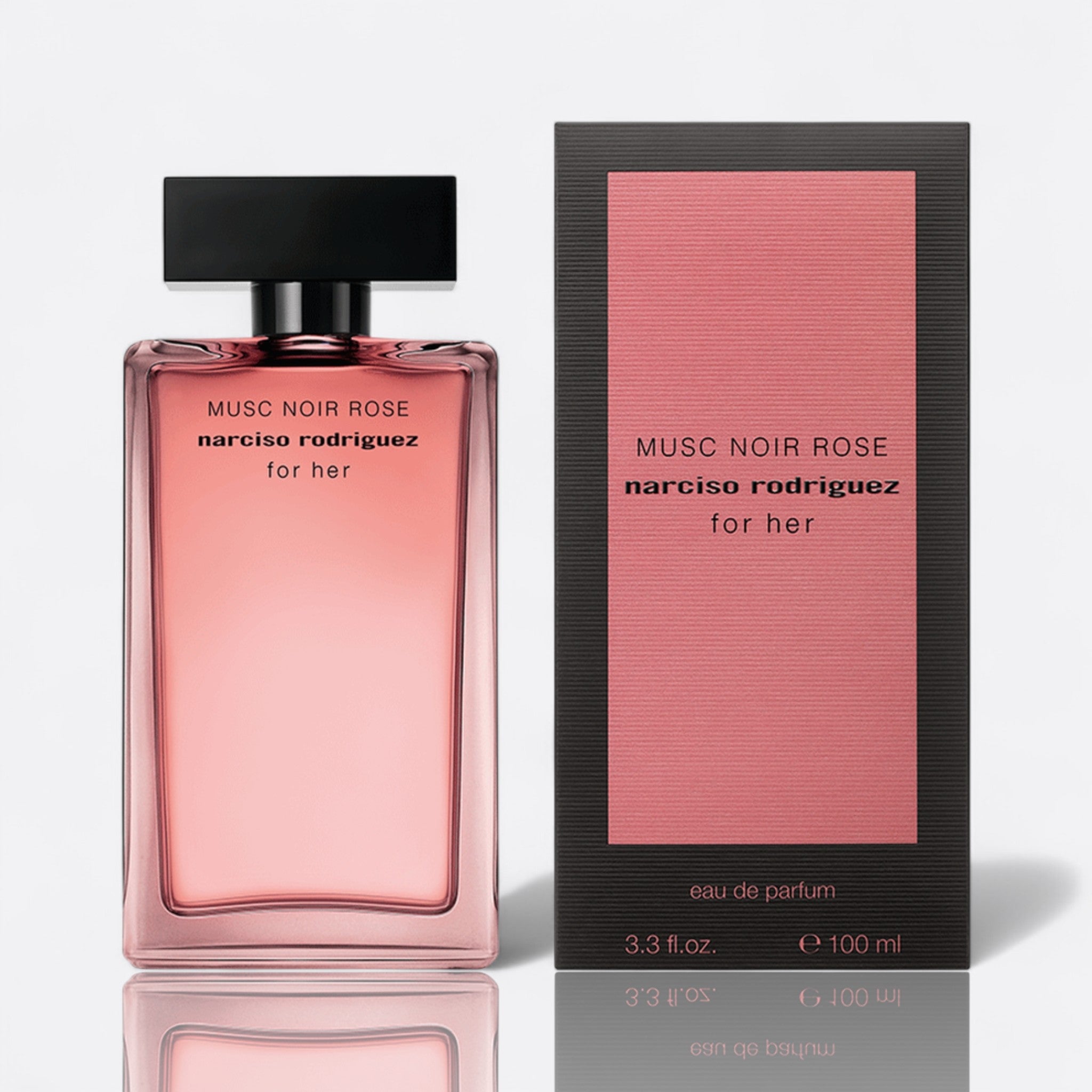Narciso Rodriguez For Her Musc Noir Rose Eau de Parfum for women – rose tuberose musk bergamot warm luminous feminine fragrance bottle