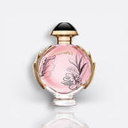 Bottle of Olympéa Blossom by Rabanne – fruity floral women’s perfume with rose and pear notes
