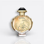 Bottle of Olympéa Solar by Paco Rabanne – citrus floral women’s perfume with orange and ylang-ylang notes
