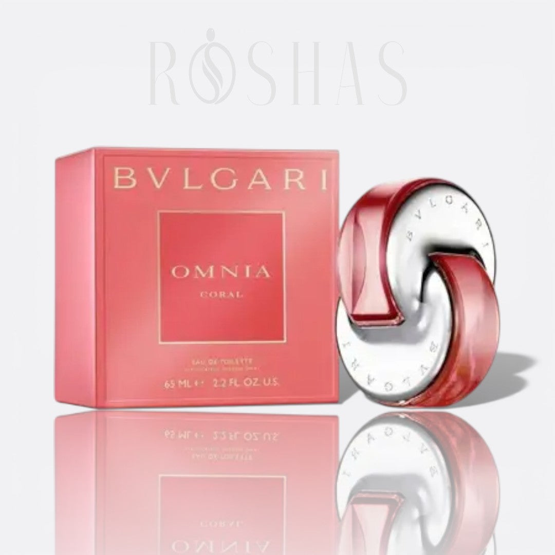 Omnia Coral Eau de Parfum by BVLGARI fragrance bottle - a vibrant and fruity women's perfume.
