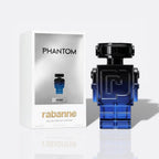 Bottle of Phantom Intense by Paco Rabanne – men’s perfume with citrus, vanilla, and woody notes

