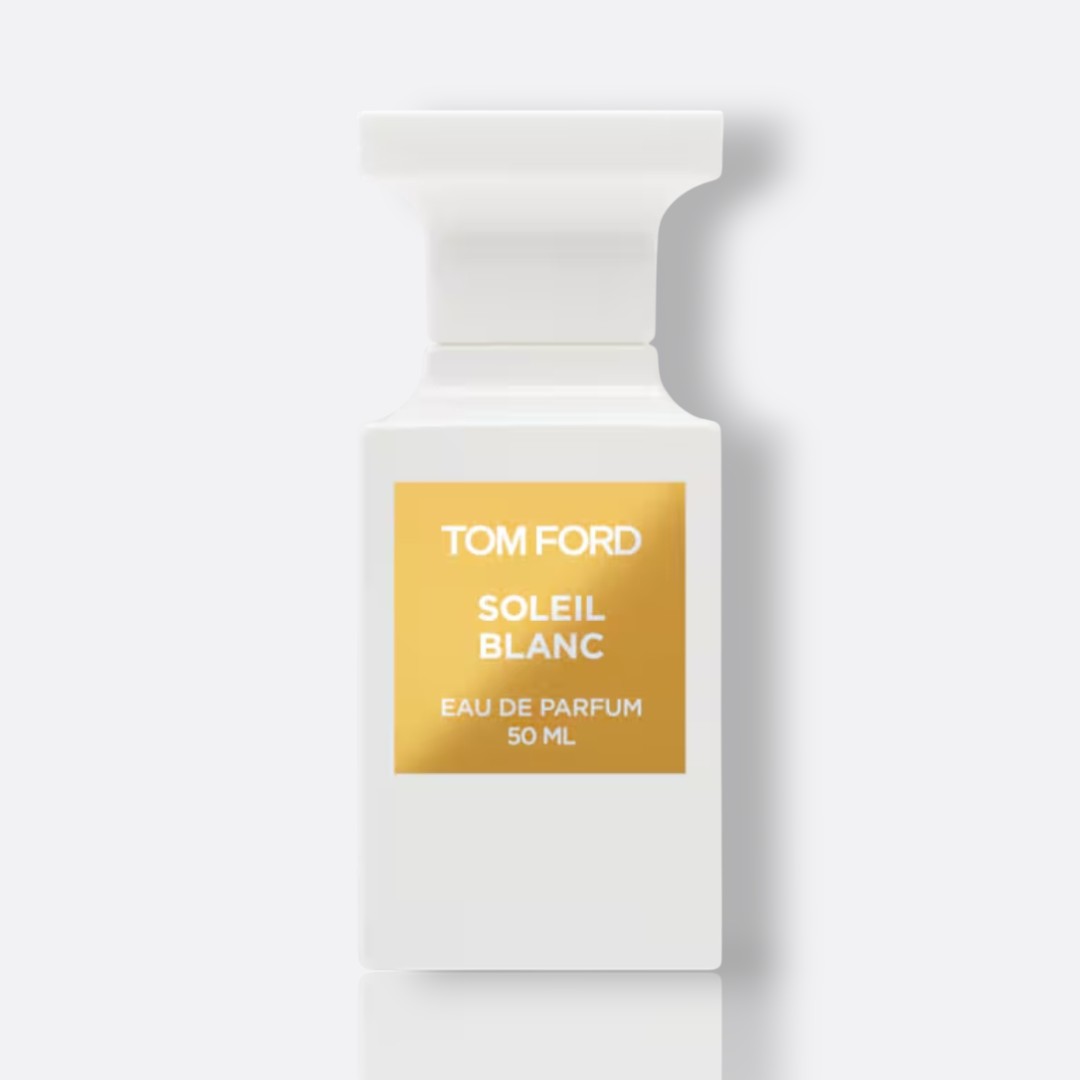 Soleil Blanc Eau de Parfum – coconut ylang-ylang pistachio amber solar floral unisex fragrance bottle

