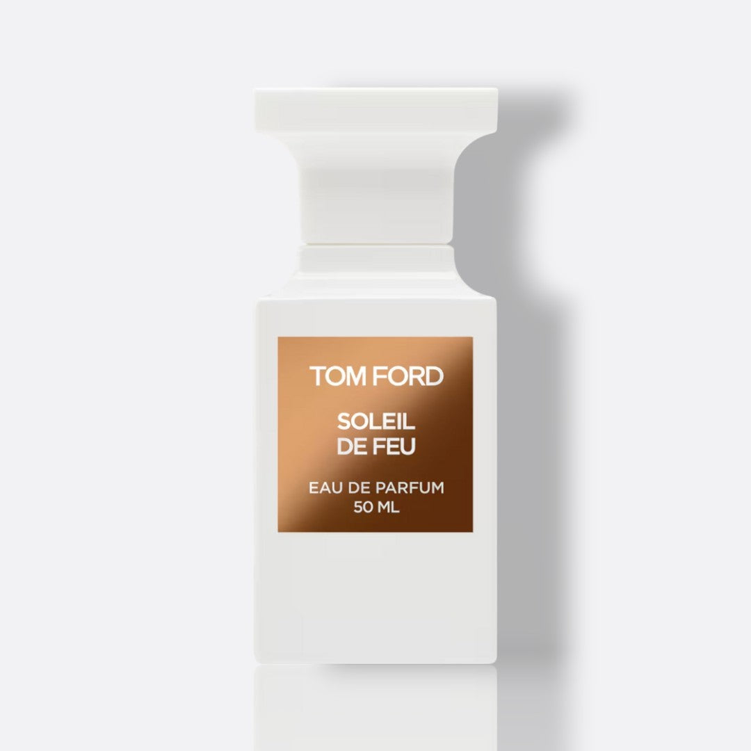 Soleil de Feu Eau de Parfum for women – tuberose sandalwood benzoin amber woody fragrance bottle

