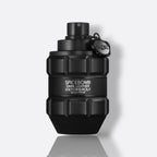 Spicebomb Dark Leather Eau de Parfum for men – black leather blood orange cardamom vanilla absolute black amber spicy leather fragrance bottle
