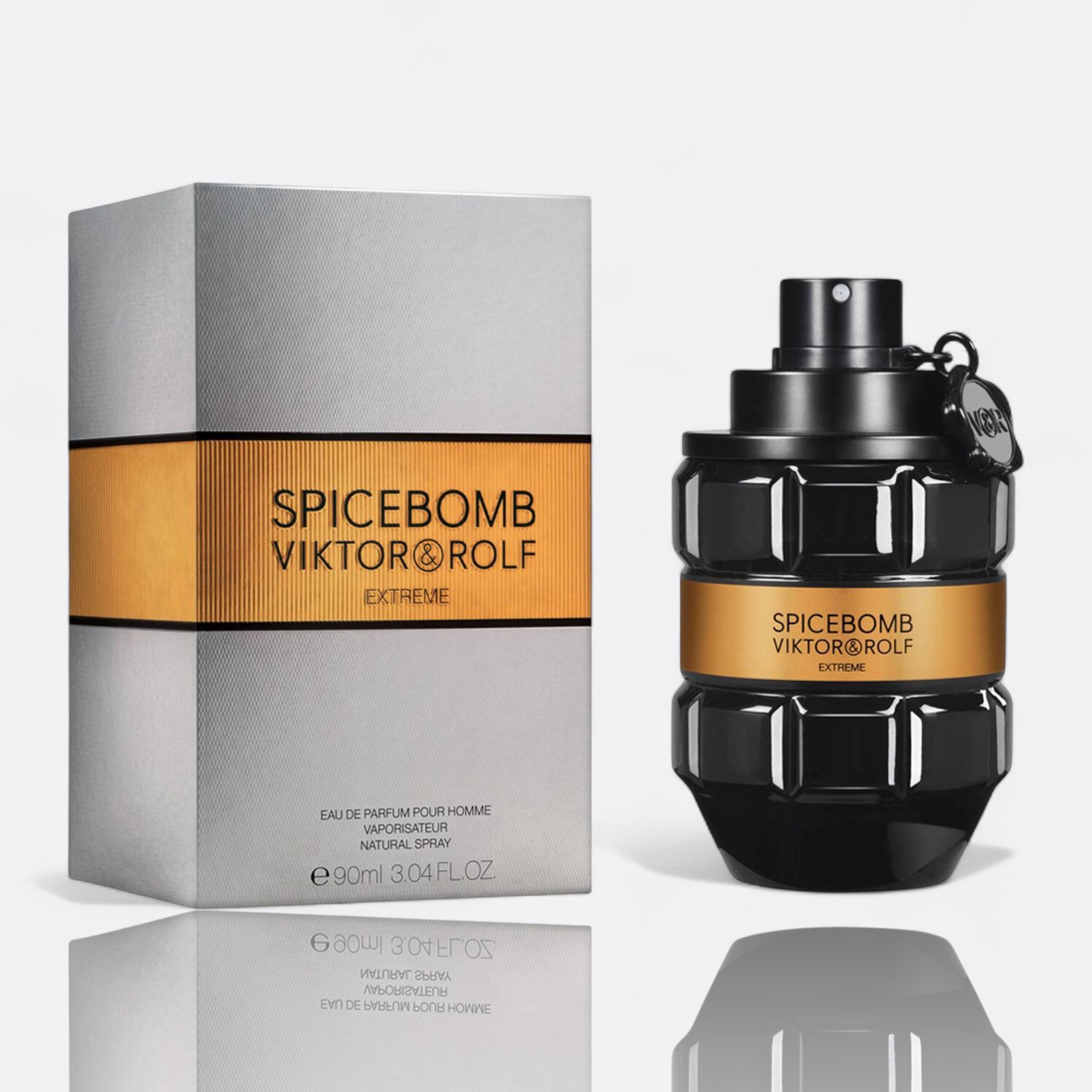 Spicebomb Extreme Eau de Parfum for men – black pepper cumin tobacco vanilla spicy amber fragrance bottle
