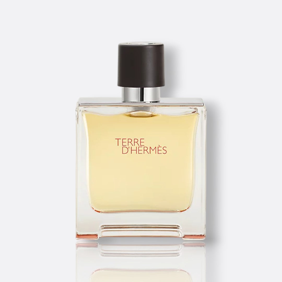Terre d'Hermès Parfum bottle - a rich and intense men's fragrance.
